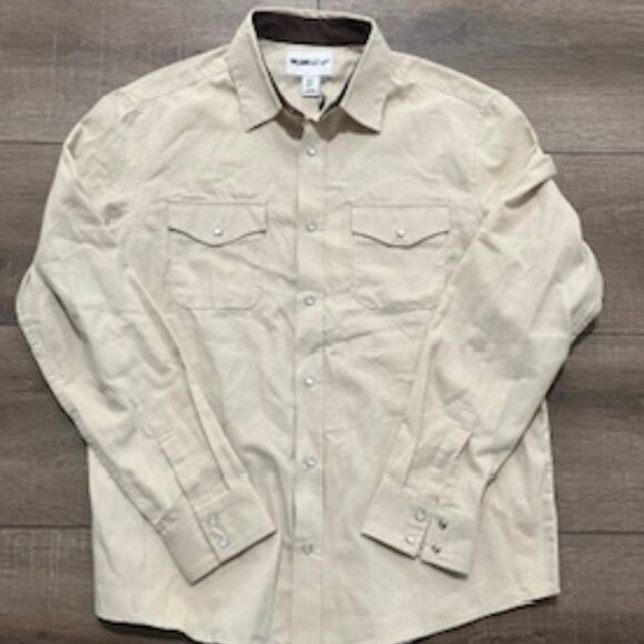 New William Rast Pearl Snap Button Up Bright Western Shirt Mens Size Large NWT - Picture 2 of 9